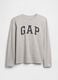 Light grey pure cotton long-sleeve T-shirt with GAP logo_0