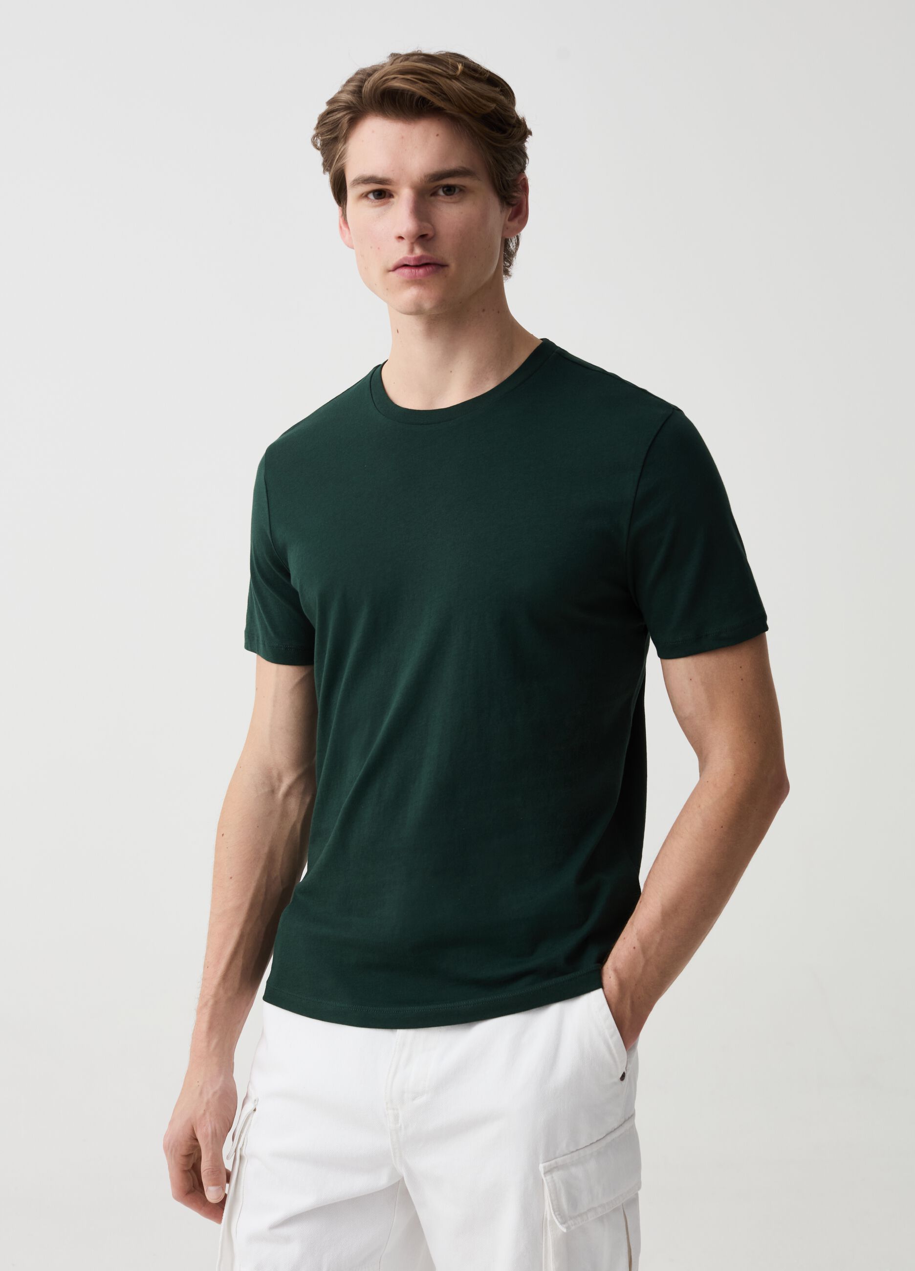 Bipack t-shirt con scollo rotondo