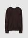 Brown viscose blend regular fit jumper_4