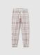 Fleece pyjama trousers with check pattern_4