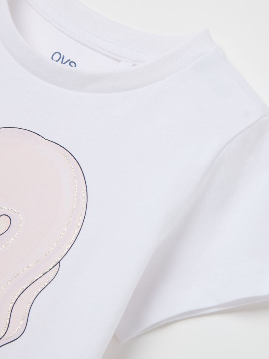 White T-shirt with mermaid and unicorn print OVS Kids_3