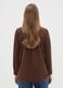 Brown regular fit shirt with glitter_2