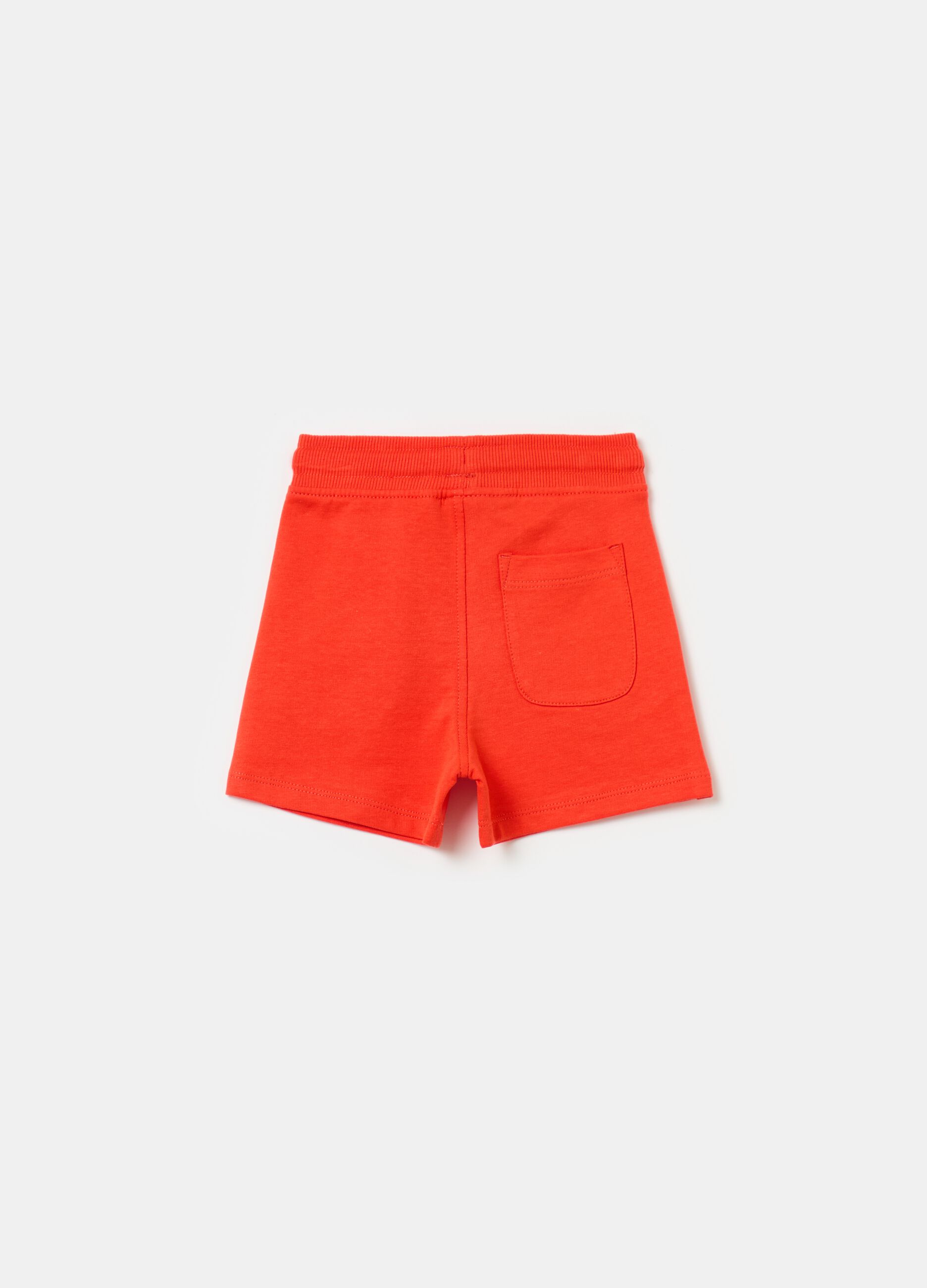 Cotton shorts with drawstring