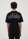 Black pure cotton oversize fit boys' t-shirt with print_2