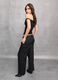 100% Linen Wide-Leg Trousers Black_5