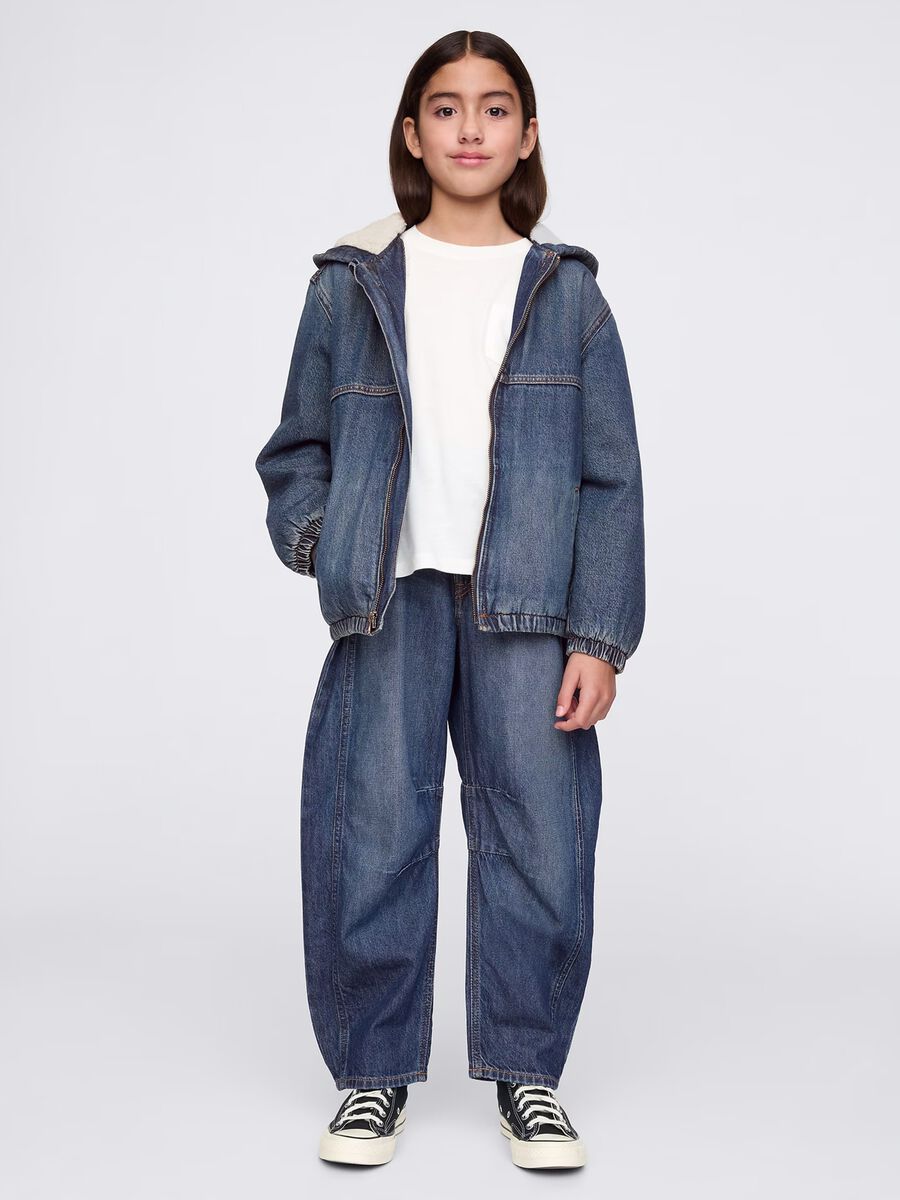 Balloon-fit jeans in denim with five pockets_0