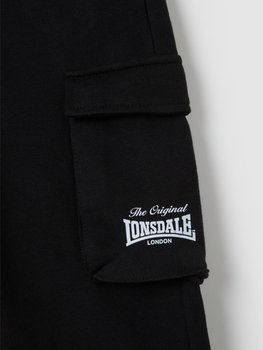 Pantaloni cargo in cotone nero regular fit_5