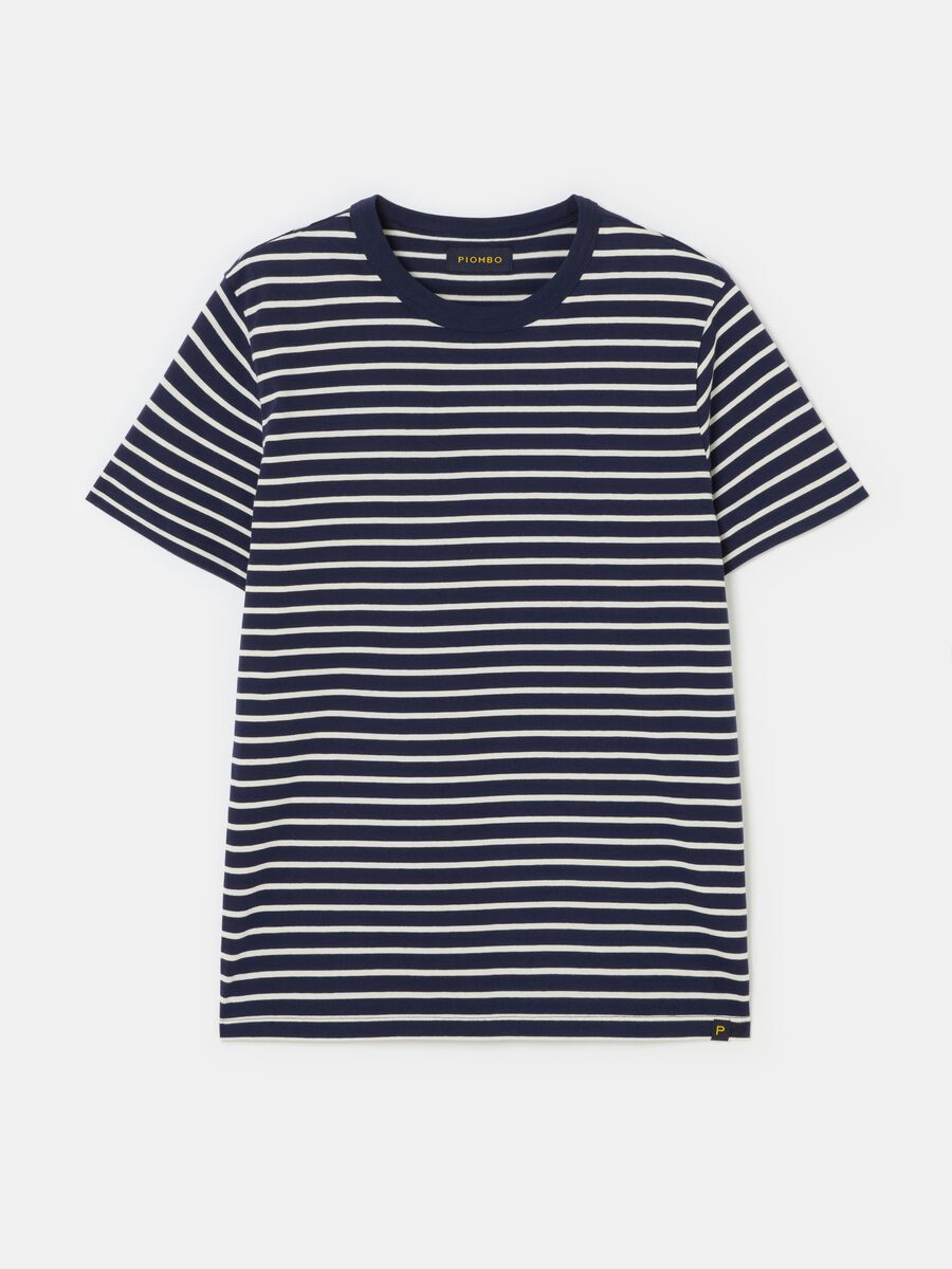 Cotton T-shirt with striped pattern_3