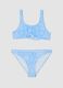 Girls&rsquo; blue stretch bikini with paisley print_0
