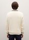 Regular fit white sweater in cotton blend with V-neck_3