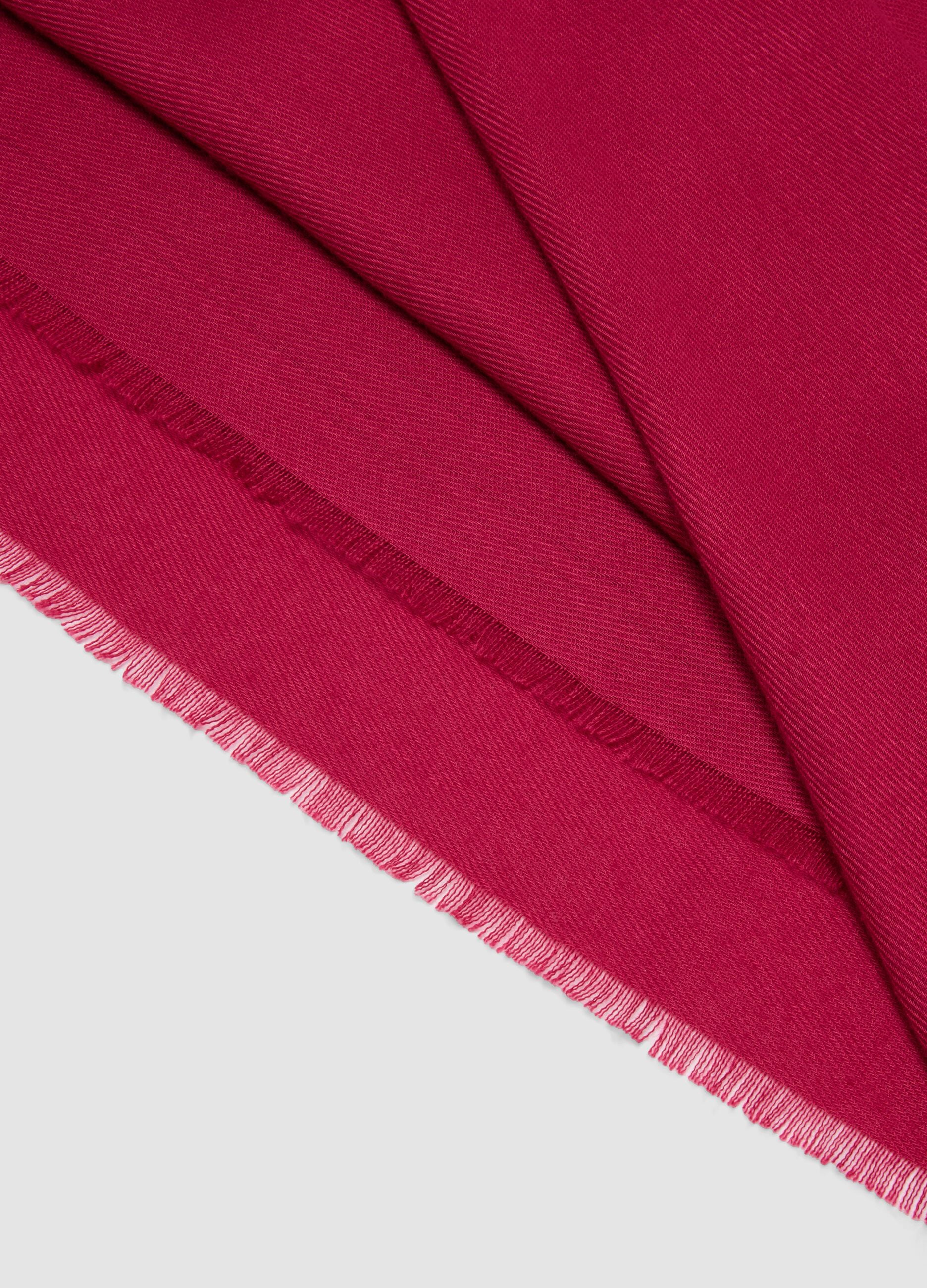 Pink fringed scarf