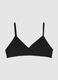 Girls' black triangle cotton blend regular fit bra_0