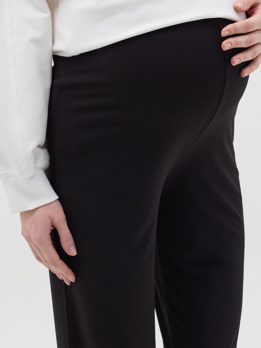 Solid colour maternity trousers_2