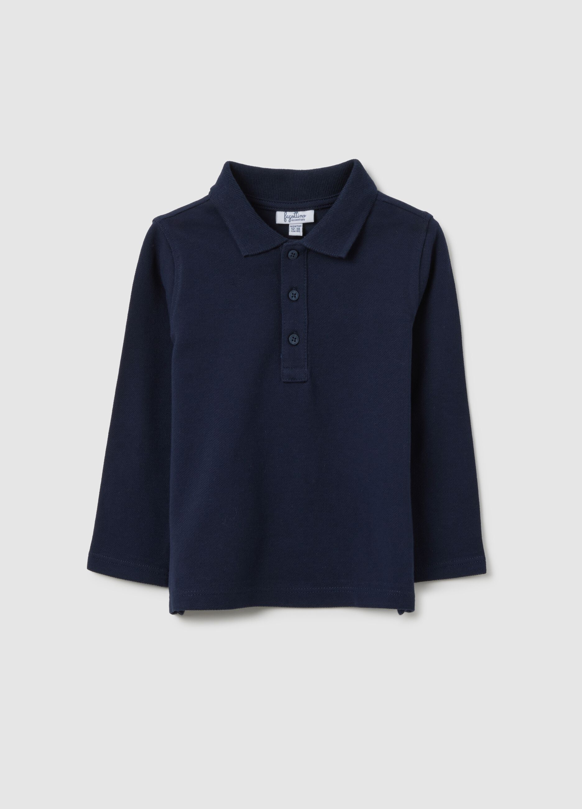 Baby blue pure cotton polo shirt regular fit