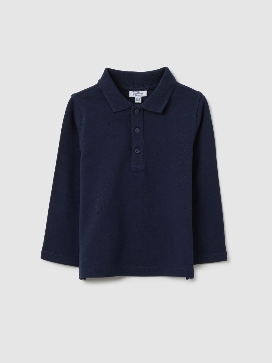 Baby blue pure cotton polo shirt regular fit_0