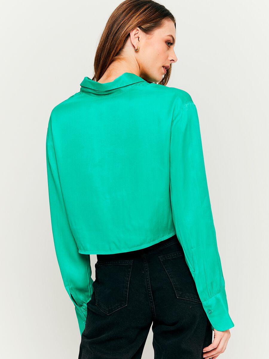 Cropped shirt in viscose_2