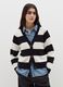 Pullover with striped pattern and V neck_1