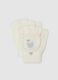 Girls' White Acrylic Gloves_0