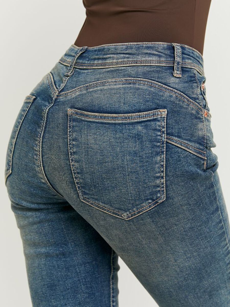 Jeans in denim elasticizzato blu regular fit_3