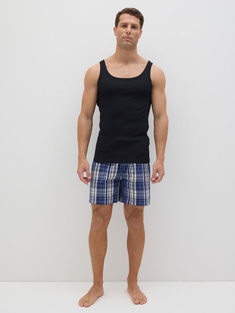 Black pure cotton OVS vest_0