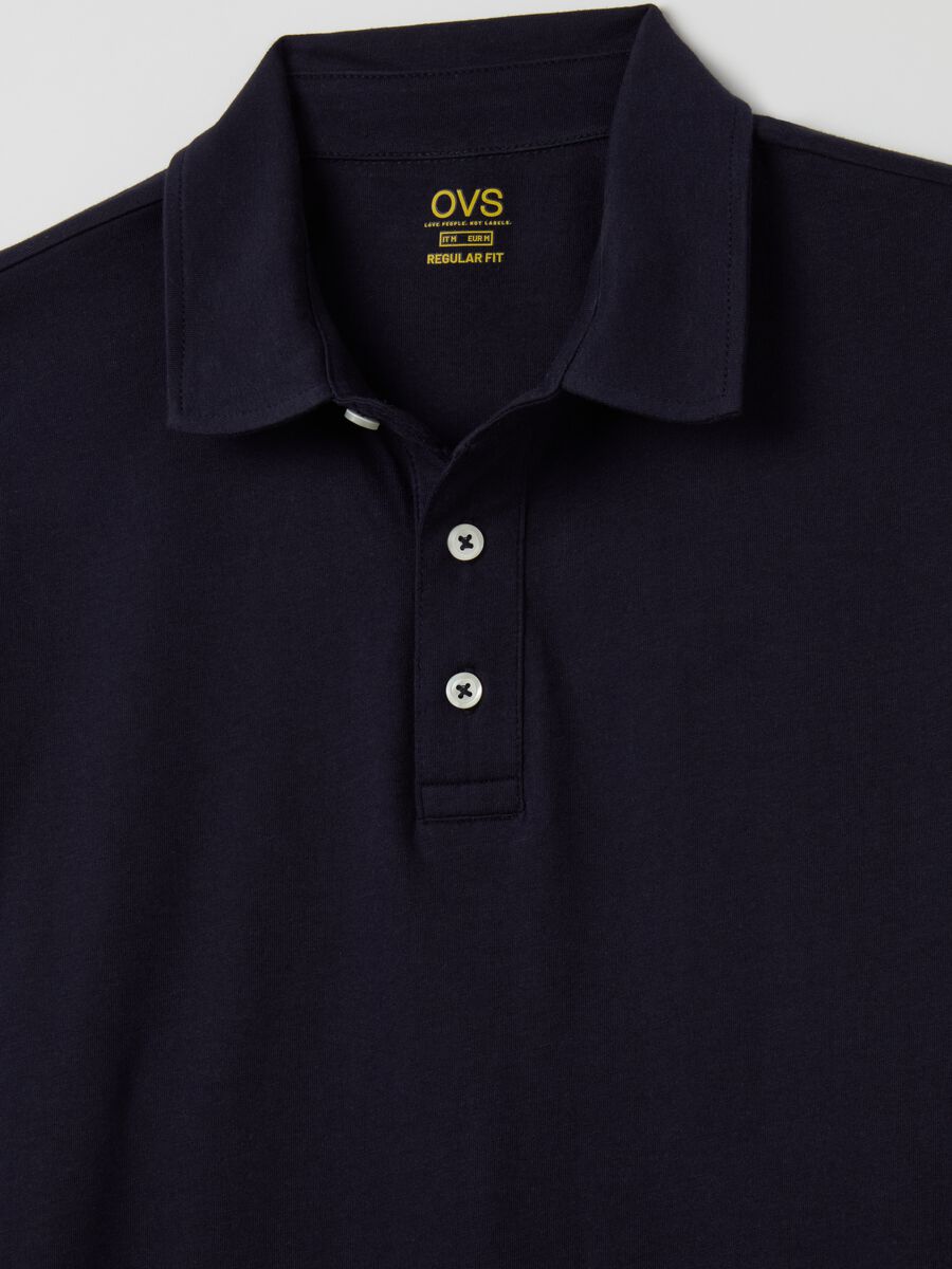 Cotton polo shirt with long sleeves_5