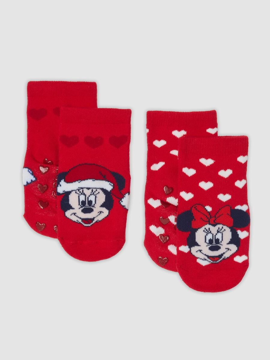 2-pack Minnie & Me organic stretch cotton non-slip socks_0