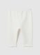 Baby girl white cotton leggings regular fit with ruffles_1