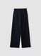 Blue stretch viscose straight-fit trousers_6