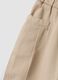 Pantaloni beige in puro cotone barrel fit_3
