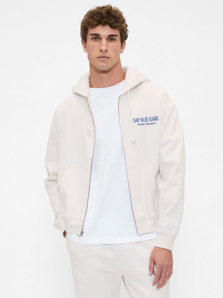 White zip-up hoodie_0