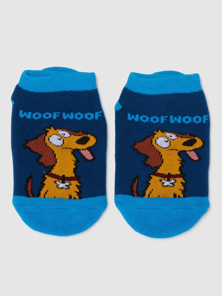 Calzini antiscivolo da bambino in cotone blu_1