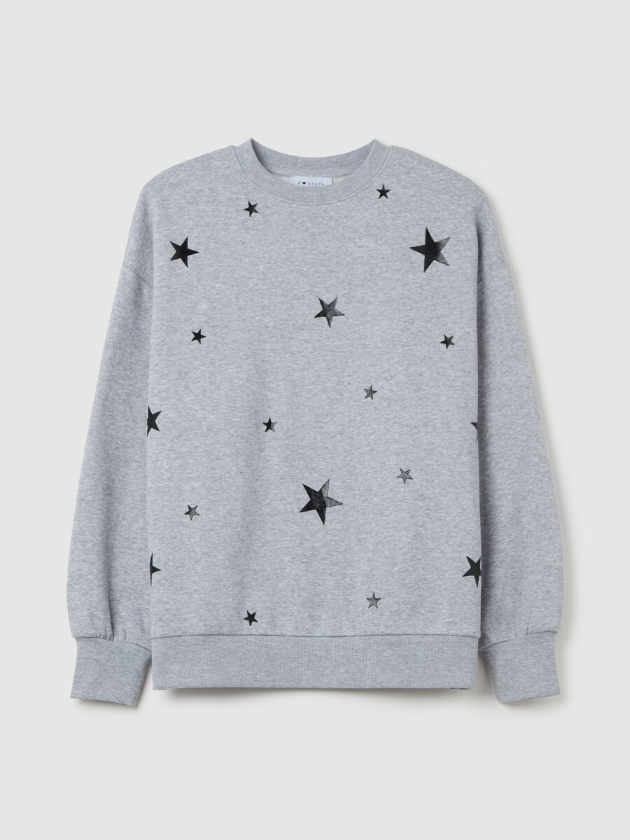 Round neck sweatshirt with print_4