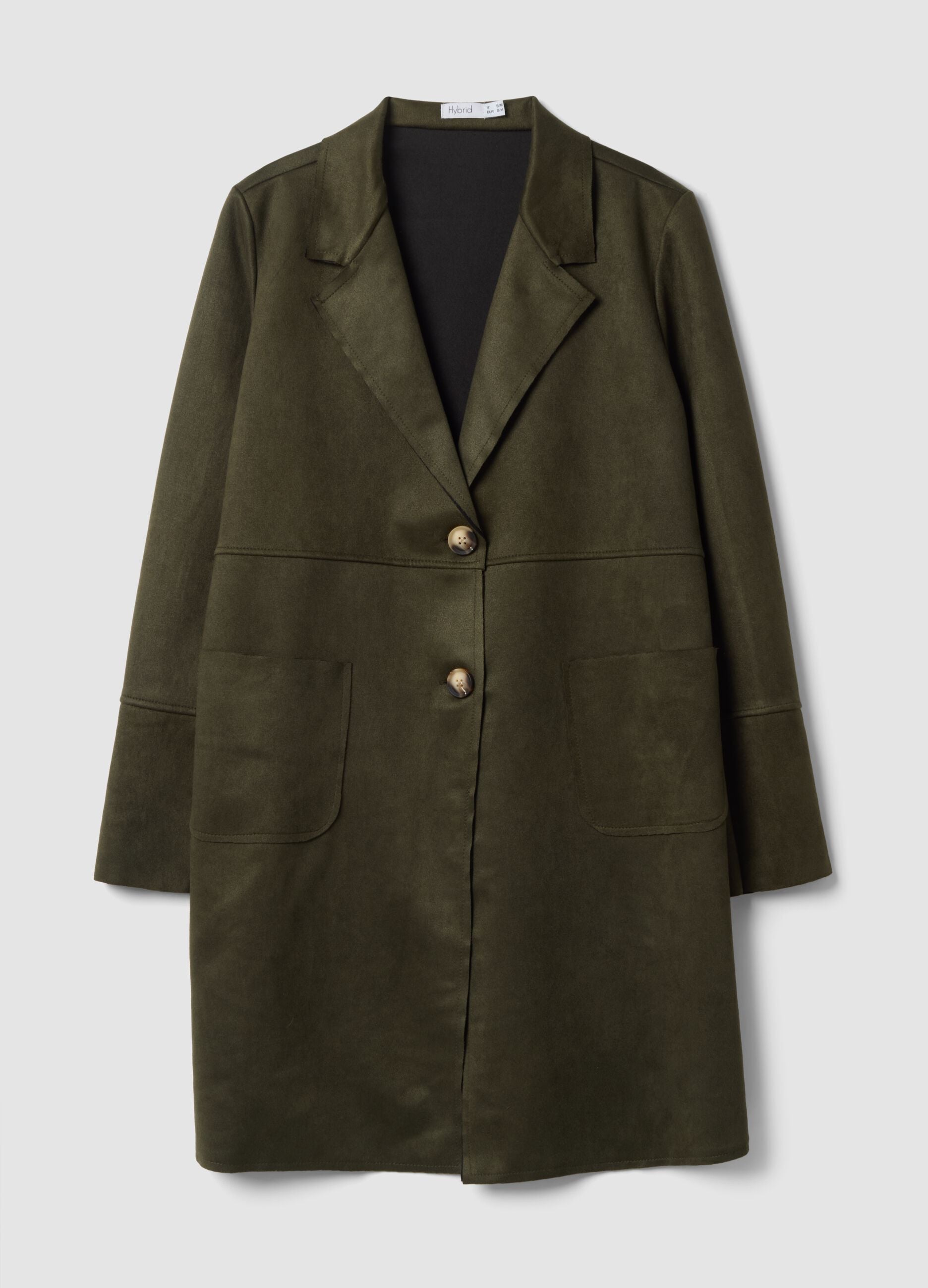 Green Ultralight regular-fit jacket with lapels and two pockets