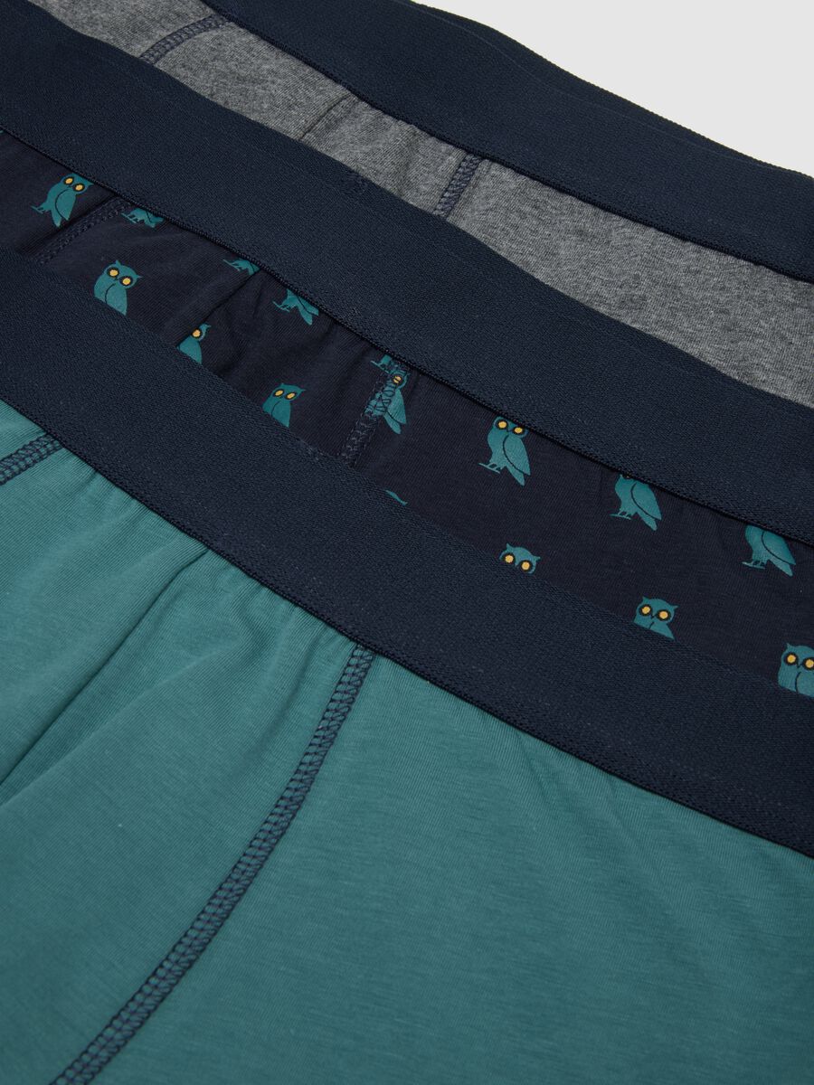 Tripack boxer in cotone elasticizzato multicolor regular fit_5