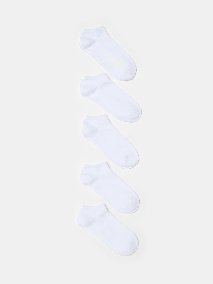 Five-pair pack stretch organic cotton shoe liners_0