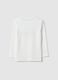 White pure cotton regular fit t-shirt with print_1