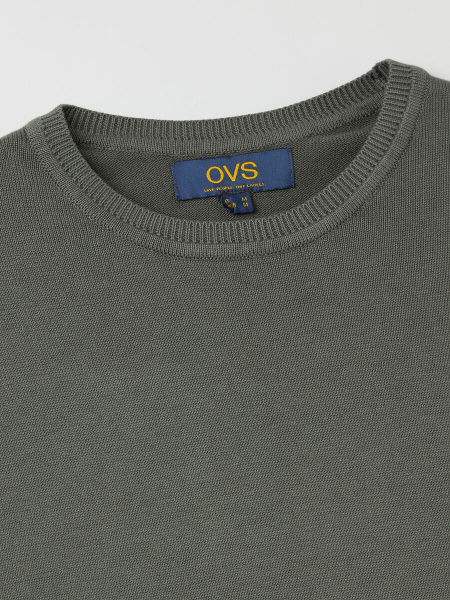 Cotton pullover with round neck_5
