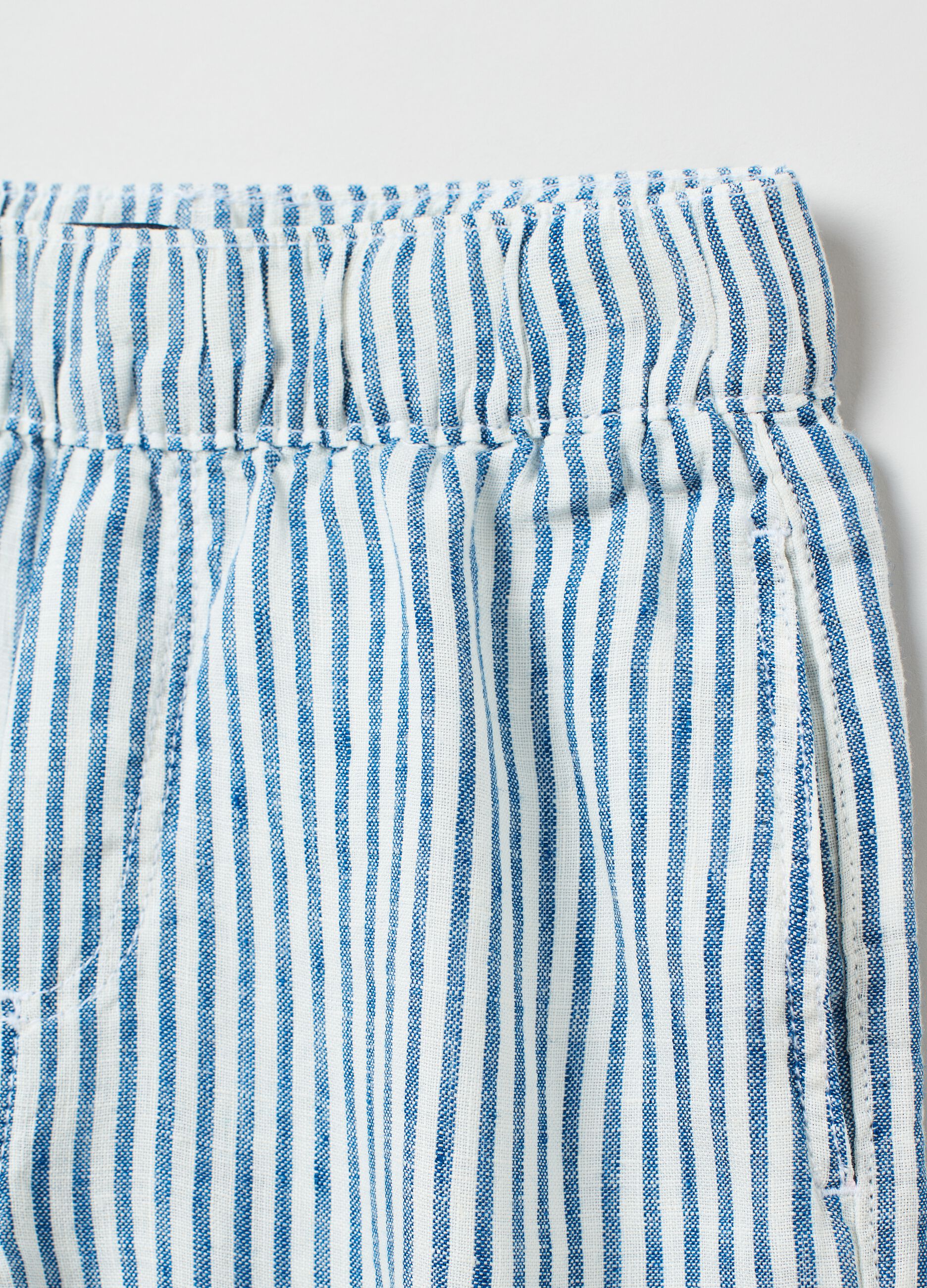 Bermuda in lino a righe_2