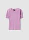 Maglia in misto viscosa viola a coste da bambina regular fit_3