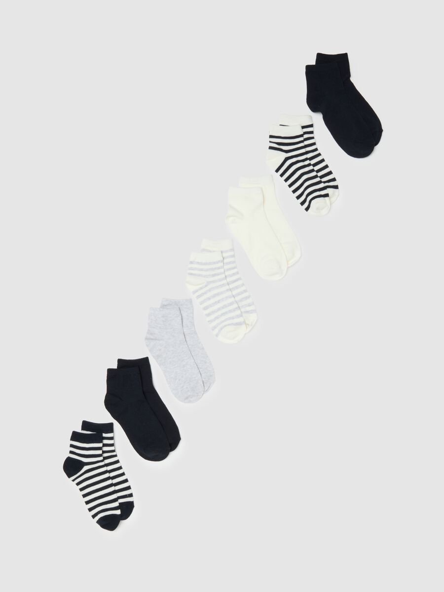 Multicolour stretch cotton blend socks multipack_0