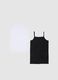 Girl's multicolour stretch cotton vest twin pack_1