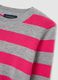 Grey and pink striped pure wool jumper_5