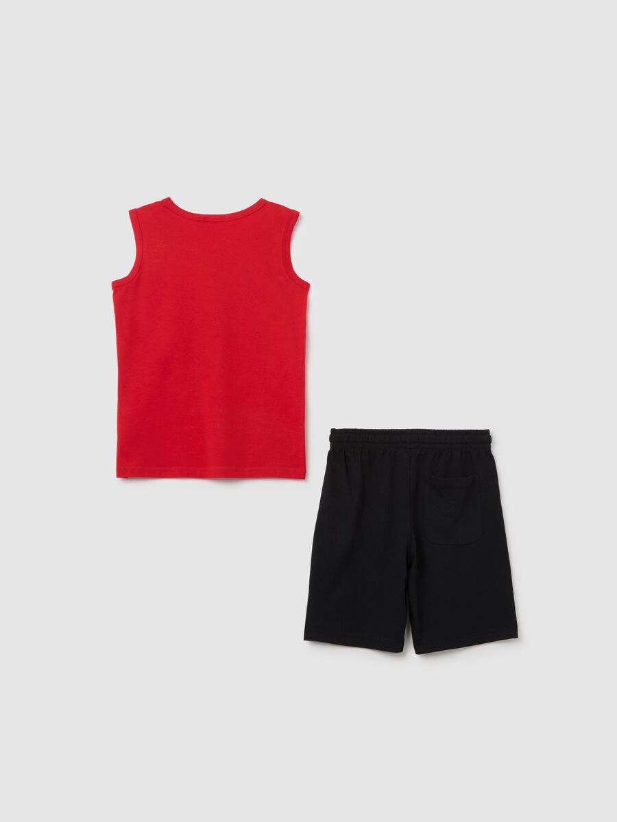 Completo jogging da ragazzo in puro cotone multicolor regular fit_4