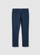 Blue cotton stretch skinny fit trousers_4
