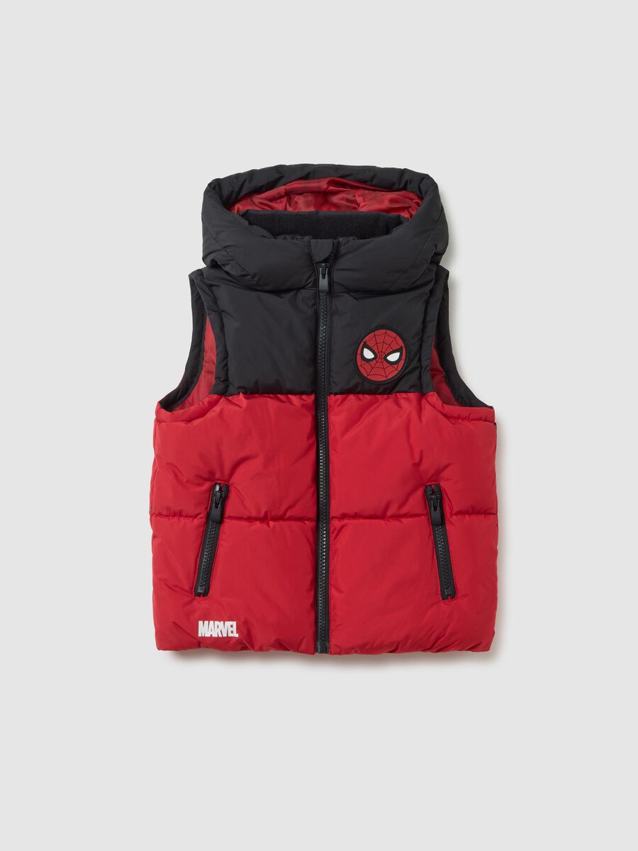 Regular fit children's red gilet with Spider-Man print_0