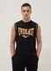 Black sleeveless pure cotton vest with Everlast logo_0