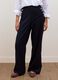 Blue stretch viscose straight-fit trousers_1