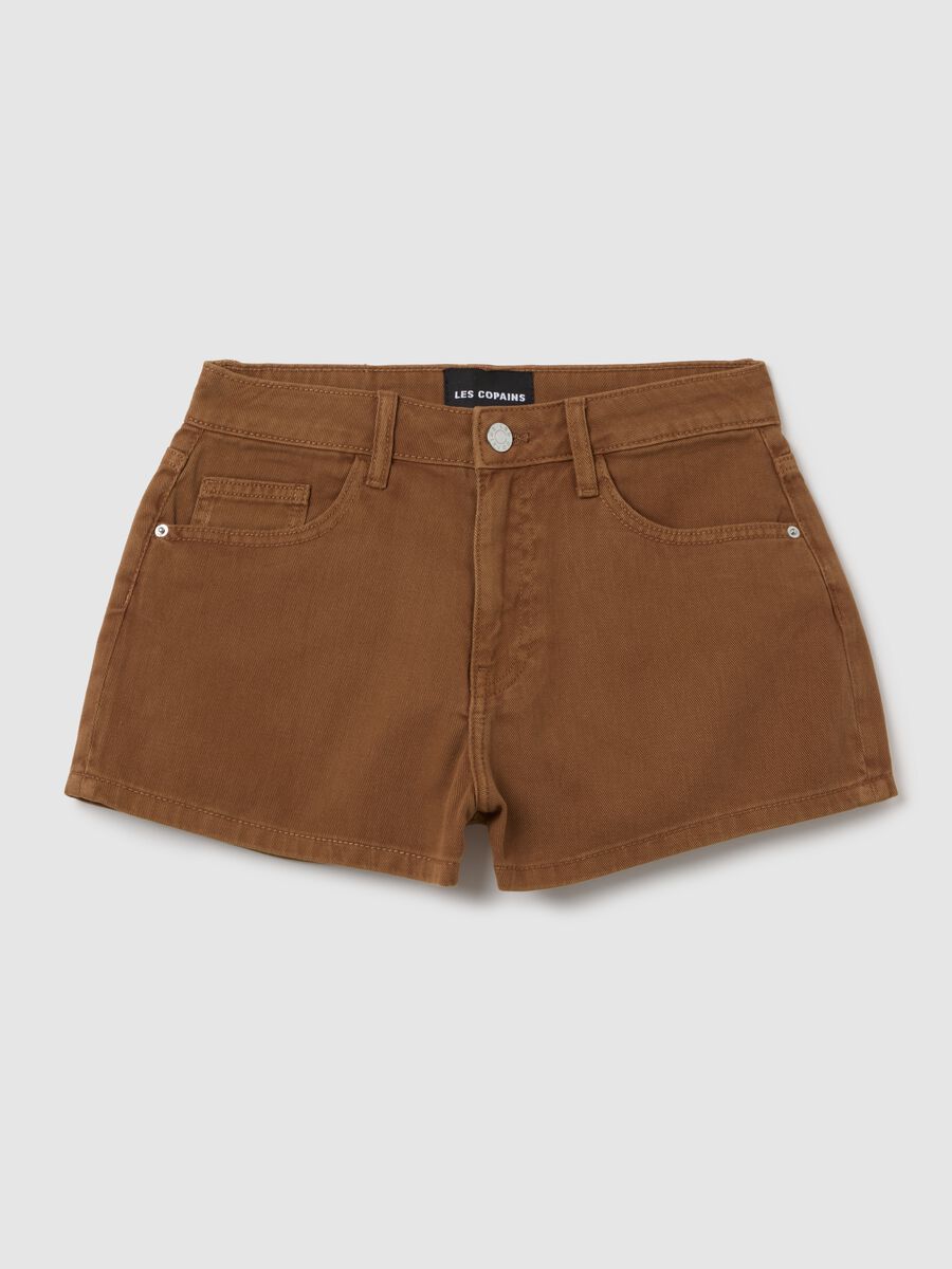 Brown Regular Fit Women's Pure Cotton Shorts_4