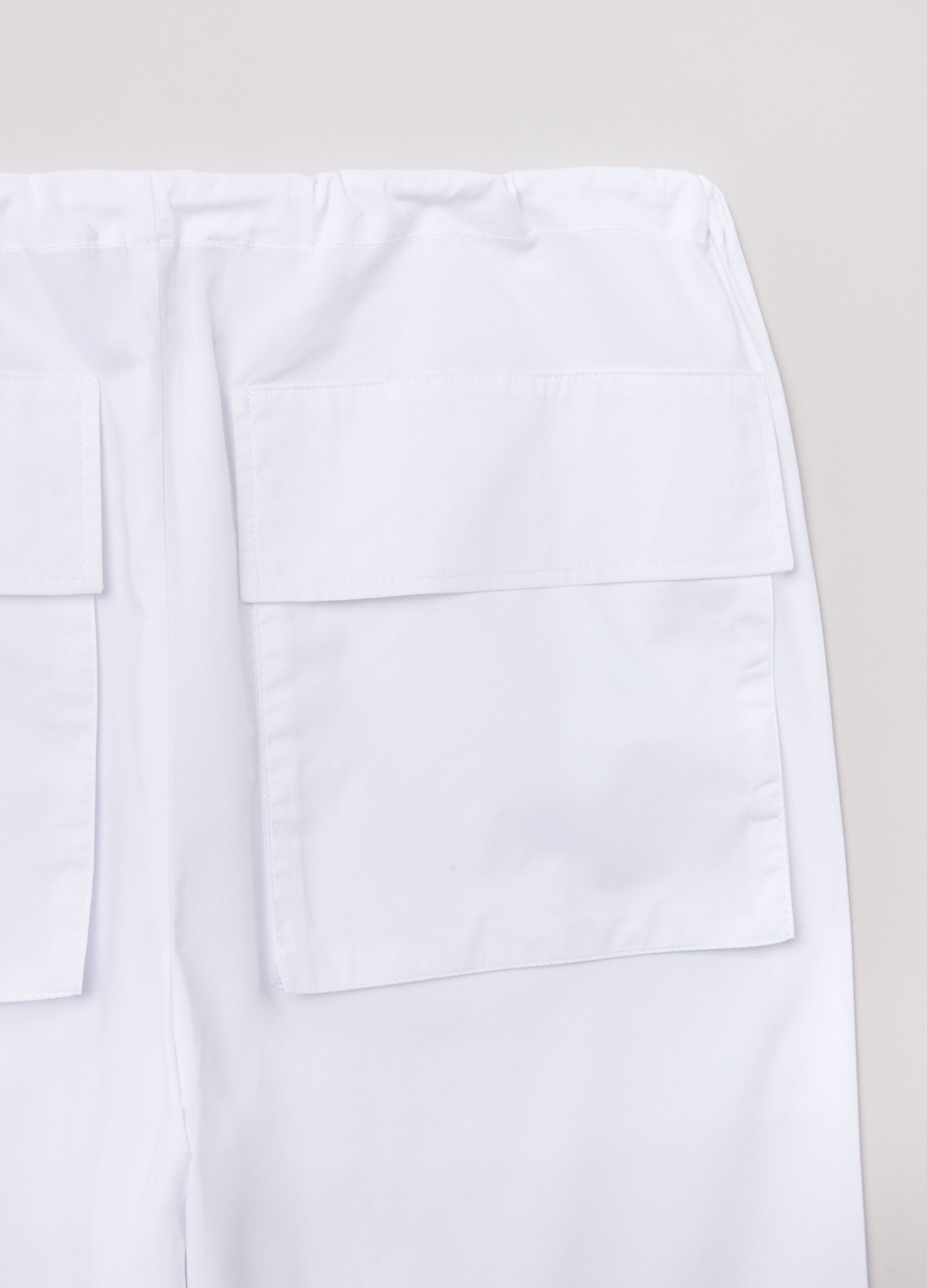 Wide Multi Pocket Pants White_7