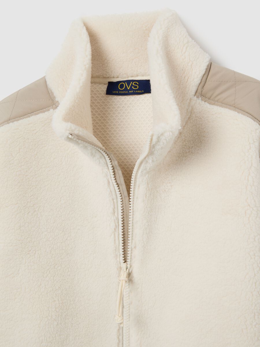White sherpa full-zip sweatshirt_1